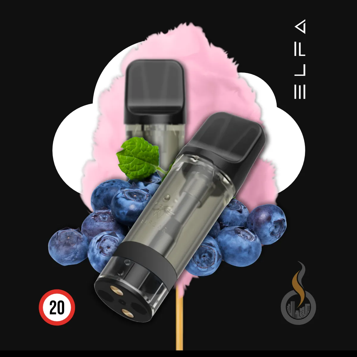 2x ELF BAR ELFA CP Prefilled Pod Blueberry Cotton Candy - 20 Mg 1 2x ELF BAR ELFA CP Prefilled Pod Blueberry Cotton Candy - 20 Mg