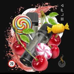 2x ELF BAR ELFA CP Prefilled Pod Cherry Candy - 20 Mg