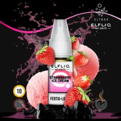 ELFLIQ By Elfbar Strawberry Ice Cream Nikotinsalz Liquid - 10 Ml