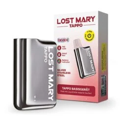 Lost Mary Tappo E-Zigaretten Pod-System - Akkuträger / Basisgerät -VapeZone Deutschland lost mary tappo basisgeraet silver stainless steel