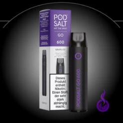 Pod Salt Go 600 Einweg E-Zig Grape Ice