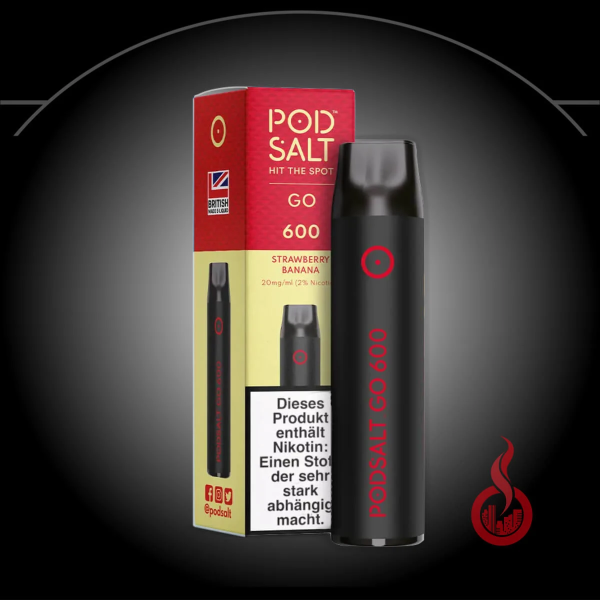 Pod Salt Go 600 Einweg E-Zig Strawberry Banana 1 Pod Salt Go 600 Einweg E-Zig Strawberry Banana