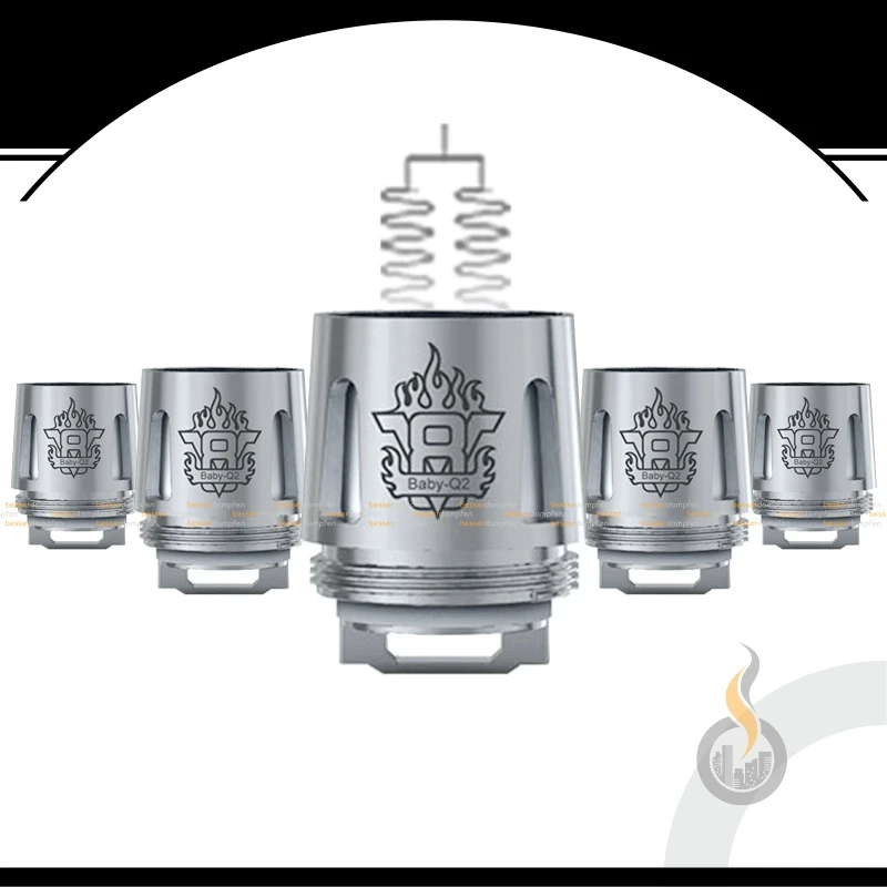 5x SMOK V8 BABY Q2 Dual Core - Ersatz Coils 1 5x SMOK V8 BABY Q2 Dual Core - Ersatz Coils