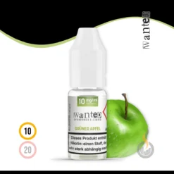 WANTED Overdosed Grüner Apfel Nikotinsalz-Liquid - 10 Ml